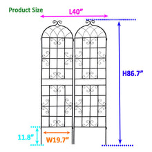 Load image into Gallery viewer, Metal Garden Rustproof Trellis For Climbing Plants Outdoor Flower Support
