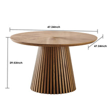 Load image into Gallery viewer, Round Dining Table For Dining Room - Natural Wood
