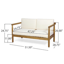 Load image into Gallery viewer, Outdoor Seating Set With Coffee Table And Loveseat - Teak
