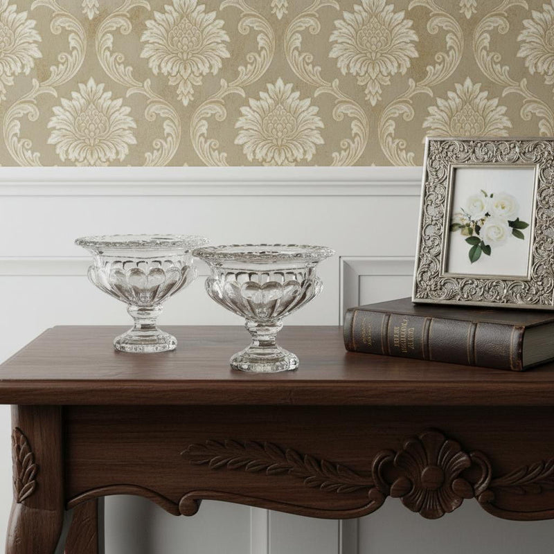 Round Bowl Table Vases (Set of 2) - Clear