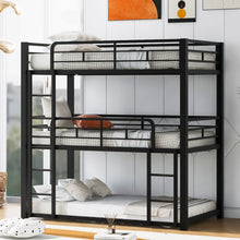 Load image into Gallery viewer, Triple Bunk Bed With Sturdy Construction And Space Saving Design
