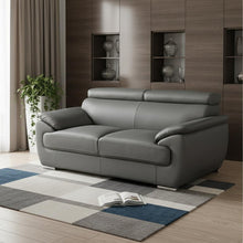 Load image into Gallery viewer, Love Seat Faux Leather - Silver / Gray
