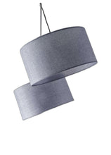 Load image into Gallery viewer, Three Light Tree Floor Lamp With Gray Solid Color Drum Shade - Black
