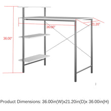 Load image into Gallery viewer, Side Storage Student Desk - White
