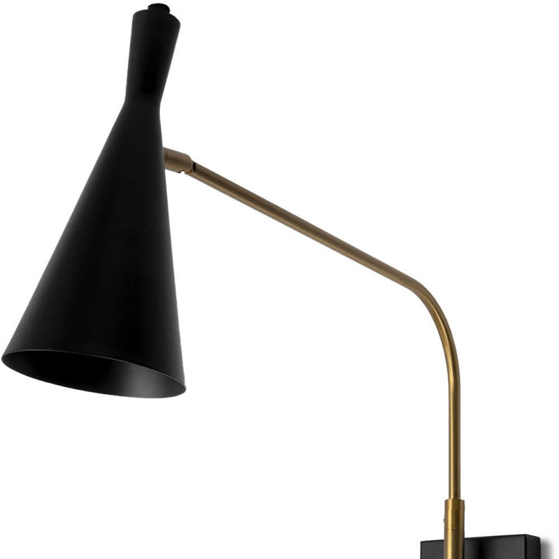 18'' Metal Corner Wall Light - Black