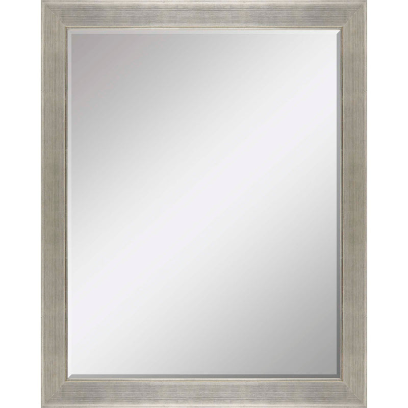 53" Solid Wood Framed Accent Mirror - Silver
