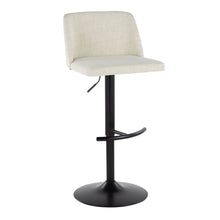 Load image into Gallery viewer, Toriano - Contemporary Adjustable Barstool Swivel With Rounded T Footrest (Set of 2)
