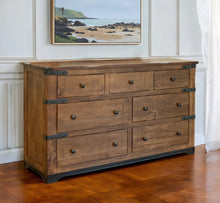 Load image into Gallery viewer, Solid Wood Seven Drawer Triple Dresser - Natural
