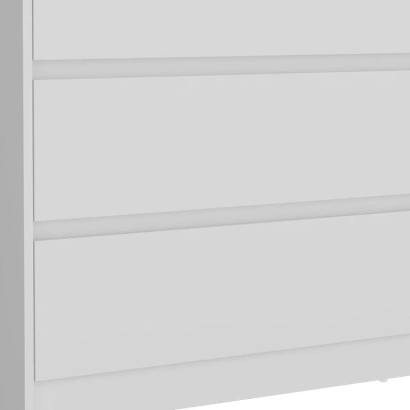 33" Wood Three Drawer Dresser - White