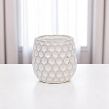 Load image into Gallery viewer, Geometric Round Pot Planter - White
