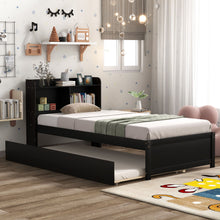 Load image into Gallery viewer, Twin Bed With Trundle, Bookcase
