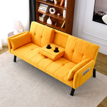 Load image into Gallery viewer, Sofa Bed With Foldable Design And Cup Holder
