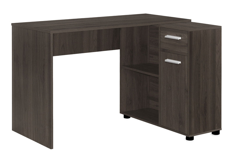 46" Wood L Shape Computer Desk - Brown