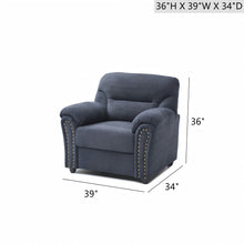 Load image into Gallery viewer, Hamilton - Chair With Hand Applied Nailhead Trim And Pillow Top Arm Cushions
