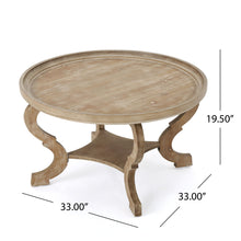 Load image into Gallery viewer, Elegant Coffee Table With Rimmed Top And Curved Design
