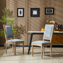 Load image into Gallery viewer, French Country Style Dining Chair With Upholstered Seating And Fluted Legs
