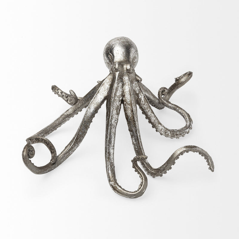 Octopus Tabletop Sculpture - Antiqued Silver