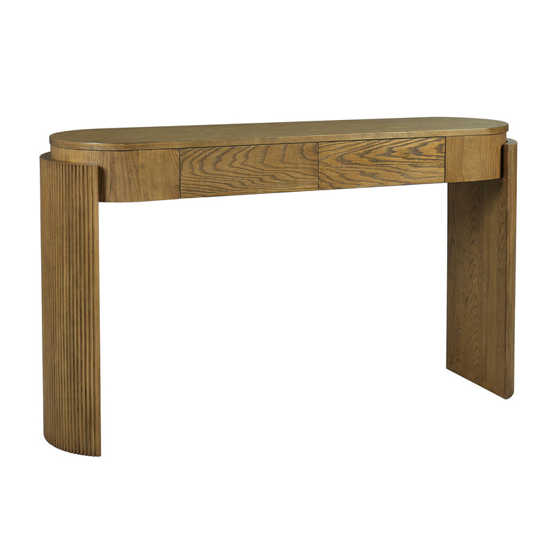 Double Pedestal Console Table With Two Drawers - Pine Green