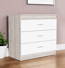 Load image into Gallery viewer, 32" Three Drawer Dresser - White And Gray
