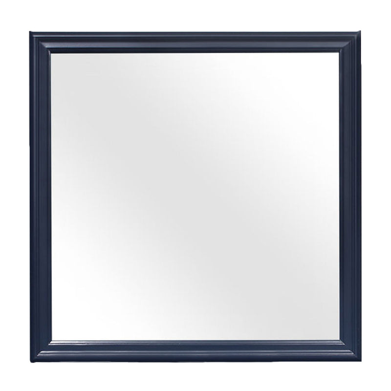 38" Square Framed Accent Mirror - Blue
