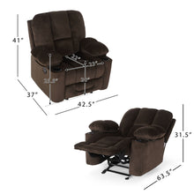 Load image into Gallery viewer, Luxurious Manual Recliner Chair With Skin-Friendly Fabric And Dual Cup Holders
