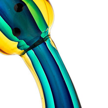 Load image into Gallery viewer, Murano Cat Figurine Tabletop Sculpture - Clear / Yellow / Green
