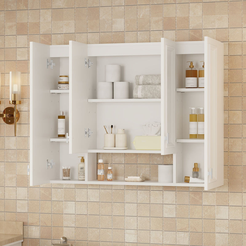 Wall Mounted Bathroom Cabinet With 5 Adjustable Shelves