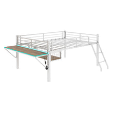 Load image into Gallery viewer, Loft Bed With Built In Desk, LED Light Strip
