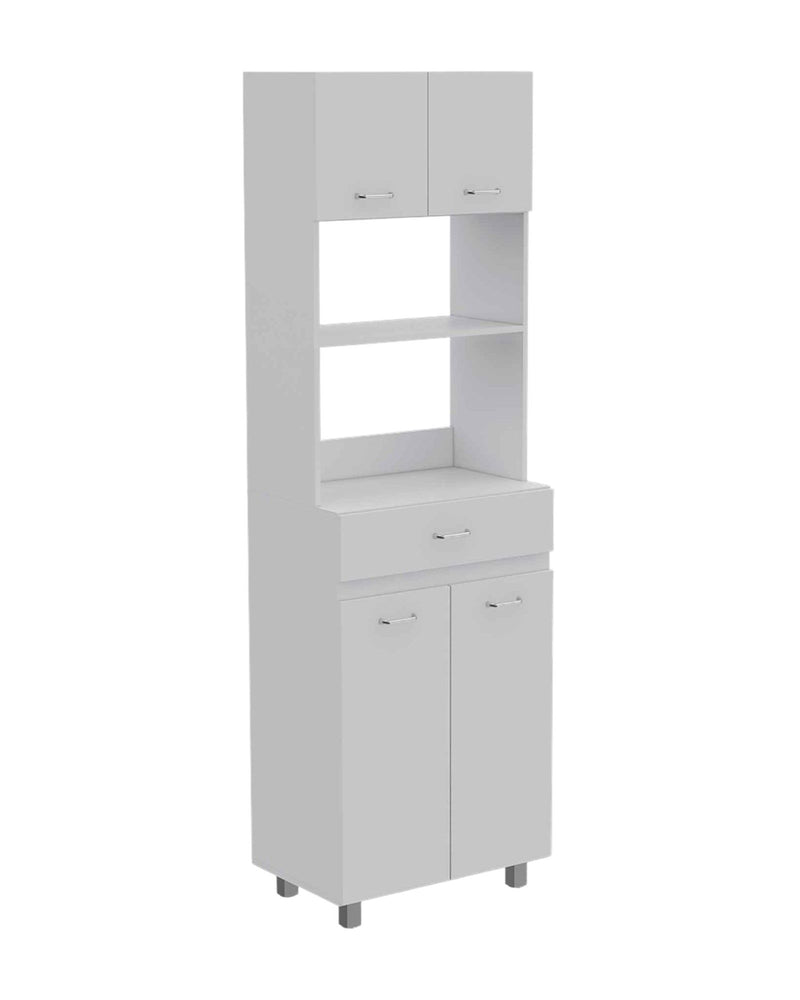 79" Pantry Cabinet With Three Shelves - White
