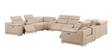 Load image into Gallery viewer, Leather Modular U-Shaped Twelve Piece Corner Sectional With Console - Beige
