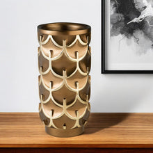 Load image into Gallery viewer, Poly Geometric Cylinder Table Vase - Gold

