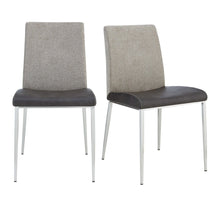 Load image into Gallery viewer, Upholstered Fabric Dining Room Side Chairs (Set of 2) - Light Gray
