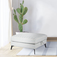 Load image into Gallery viewer, Harrison - Upholstered Storage Ottoman - Gray / Black
