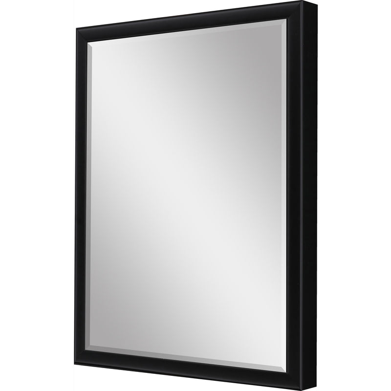 50" Solid Wood Framed Accent Mirror - Black