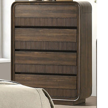 Load image into Gallery viewer, Flair Rounded Edges 1 Piece Chest, 5 Drawer Storage Bedroom Furniture - Brown
