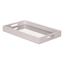 Load image into Gallery viewer, 16" Shagreen And Mirror Tray - White
