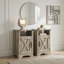 Load image into Gallery viewer, Farmhouse Nightstand, Charging Station &amp; Storage
