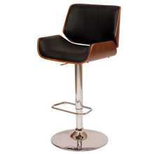 Load image into Gallery viewer, 46" Swivel Low Back Adjustable Height Bar Chair - Black / Silver
