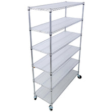 Load image into Gallery viewer, 6 Tier 6000Lbs Capacity Nsf Metal Shelf Wire Shelving Unit, Heavy Duty Adjustable Storage Rack With Wheels &amp; Shelf Liners For Commercial Grade Utility Steel Storage Rack
