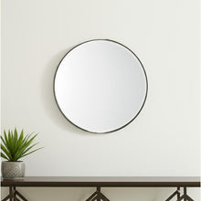 Load image into Gallery viewer, 24" Metal Round Framed Accent Mirror - Gold
