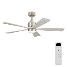 Load image into Gallery viewer, Ultra Quiet Reversible Ceiling Fan With Light Dimmable LED For Large Room - Brushed Nickel
