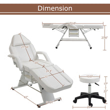 Load image into Gallery viewer, Massage Salon Tattoo Chair With Two Trays Esthetician Bed With Hydraulic Stool, Multi-Purpose 3-Section Facial Bed Table, Adjustable Beauty Barber Spa Beauty Equipment
