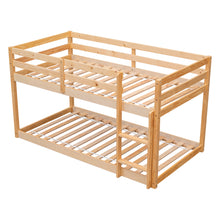 Load image into Gallery viewer, Twin over Twin Floor Bunk Bed,Natural(New SKU:W504P148543)
