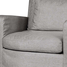 Load image into Gallery viewer, 38" Linen Arm Chair - Gray And Wood Brown
