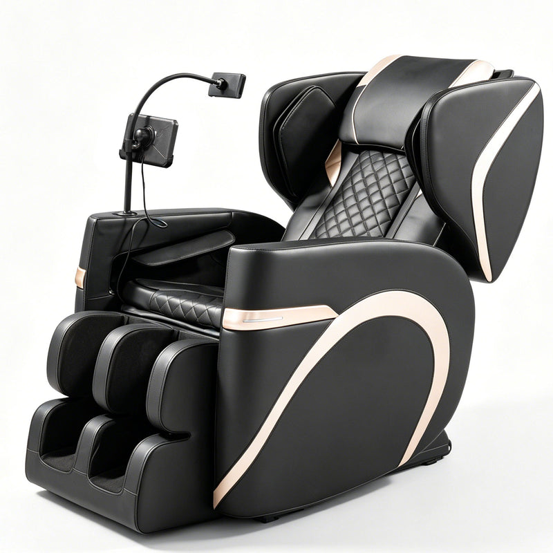Massage Chair Recliner With Zero Gravity & Full Body Air Pressure - Black