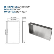 Load image into Gallery viewer, Stainless Steel Shower Niche With Seamless Design For Bathroom Storage
