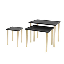 Load image into Gallery viewer, Side Tables (Set of 3) - Black / Gold
