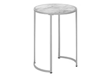 Load image into Gallery viewer, Round End Table - Silver And White
