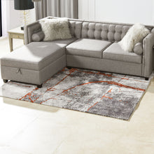 Load image into Gallery viewer, Quarry - 5' X 6.5' Abstract Area Rug - Gray / Orange
