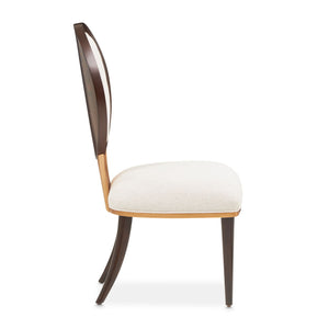 Camellia Field - Dining Side Chair (Set of 2) - Linen / Warm Pecan